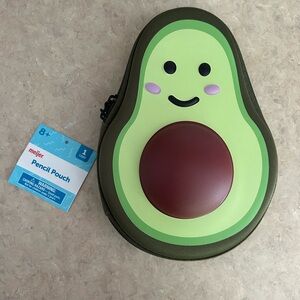 Avocado Pencil Pouch with Smiley Face NWT!